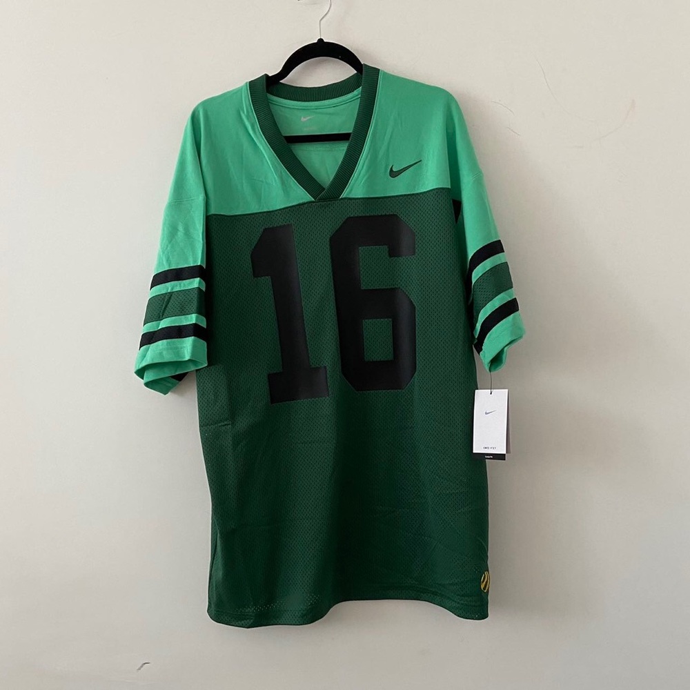 Men’s Nike Dri-Fit Green Plain Football Jersey Size XL